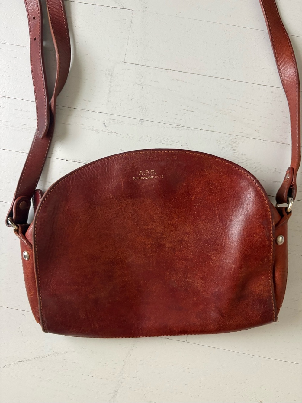 A.P.C. Demi-Lune Leather Bag